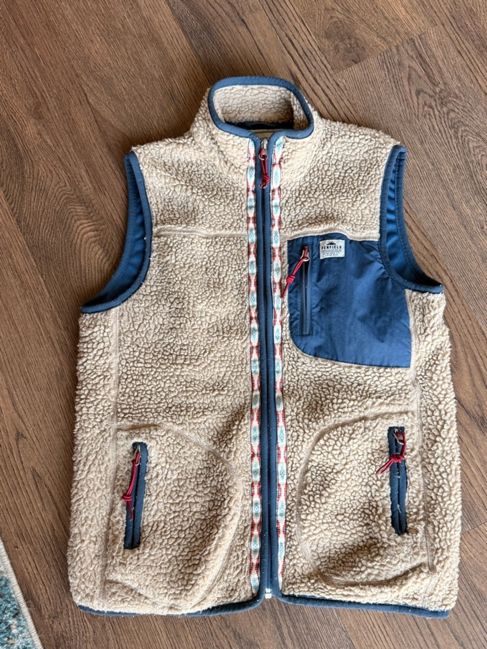 Penfield Cream Sherpa Vest